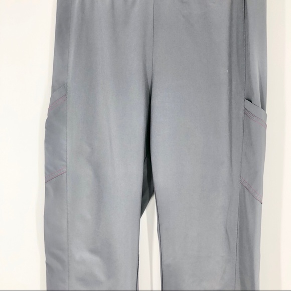 SOLD!! Smitten Gray & Pink Super Comfy Scrub Set - Picture 5 of 16